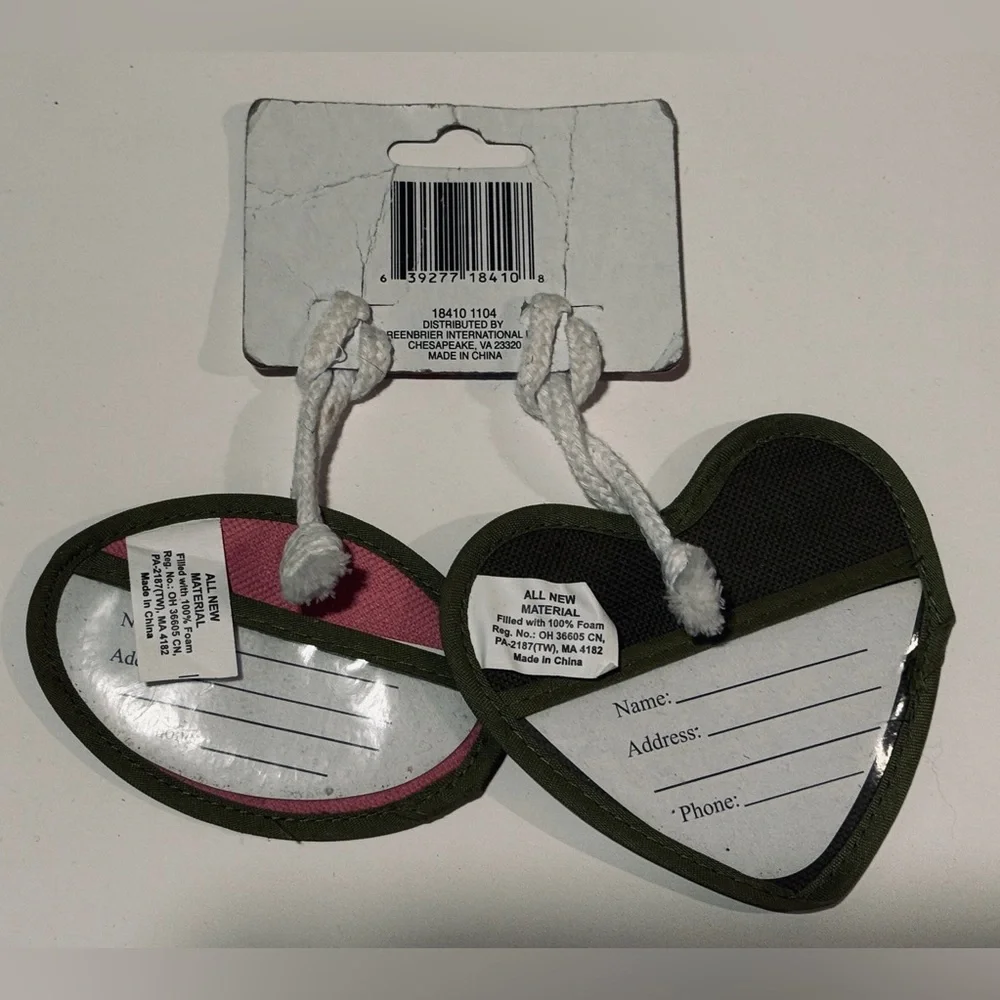 BFF Heart and Oval ID Bag Tags